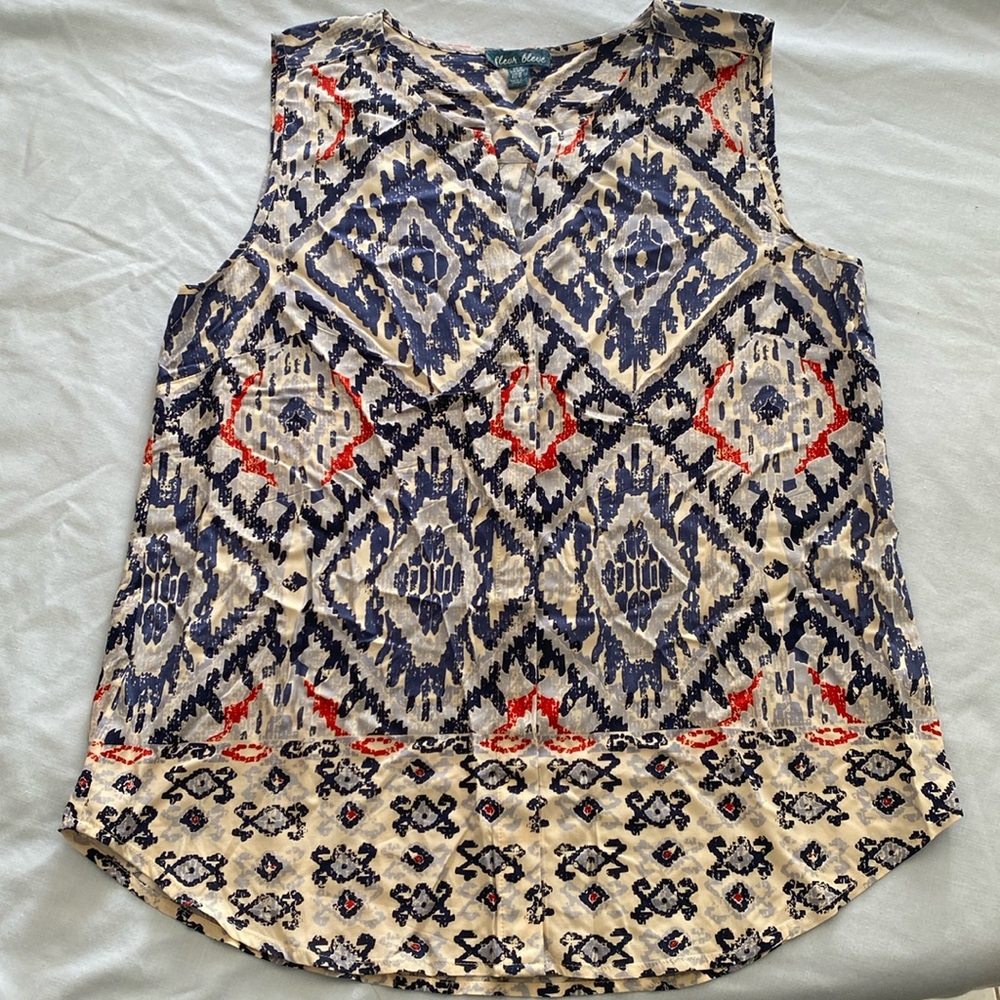 Button Down Tank Blouse - size M